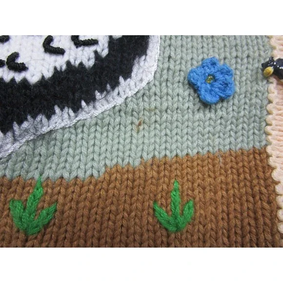 Vintage StoryBook Knits "Dream Farm" Cardigan Womens (M) Cows Animal Teacher - Picture 9 of 16